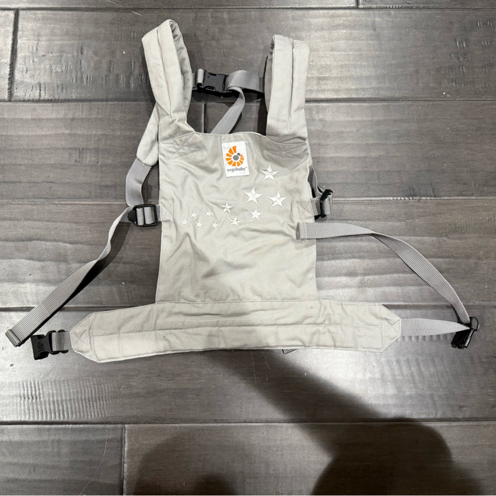 Ergobaby Light Gray Doll Carrier with Star Pattern